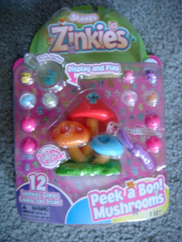 SQUINKIES ZINKIES PEEK A BOO MUSHROOMS  