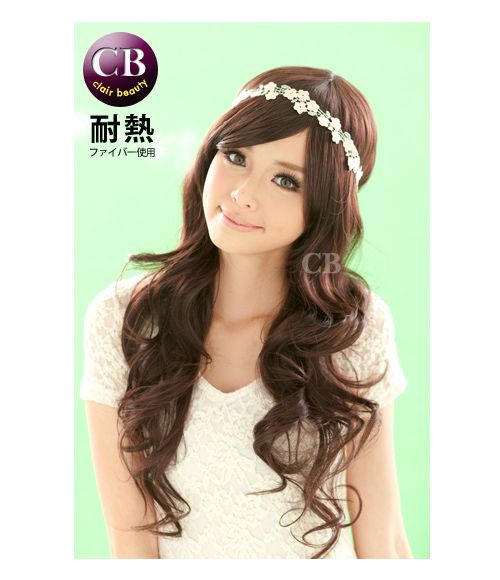   3Colors Slightly Wavy Full Wig Curly Hair Wig S0011 AAE008  