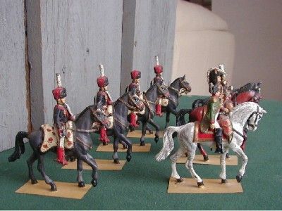 Mounted French Napoleonic Lead Soldiers,3 R Officers  