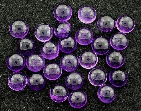 FOUR 8mm Round Amethyst Cabochon Gem Stone Gemstone  