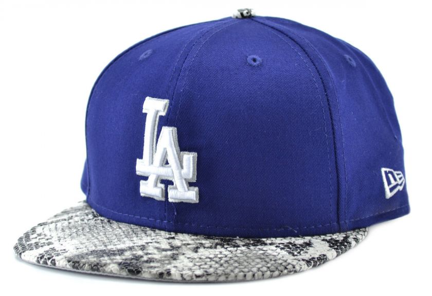   ERA BRAND SNAKE SKIN STYLE VISOR SNAPBACK CAP MLB ROYAL / WHITE  