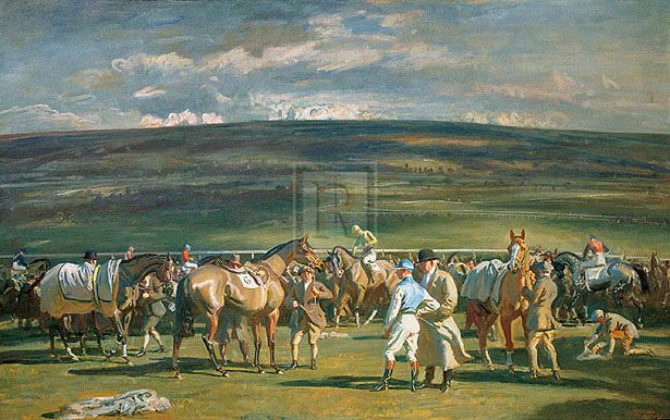 ALFRED Munnings, MARCH MEET, horse racing cheltenham  