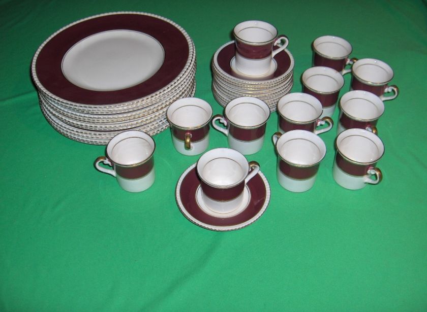 Vntg 36 Pc Set China Ambassador Ware Fondeville FON8  