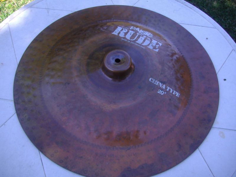 PAISTE 20 RUDE CHINA CRASH DAVE LOMBARDO OF SLAYER  