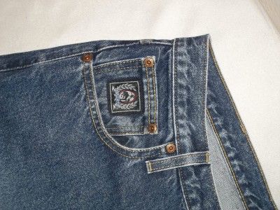 CINCH 35 Western Wear Blue Cotton Denim Jeans Sz 35/36 TALL   EUC 