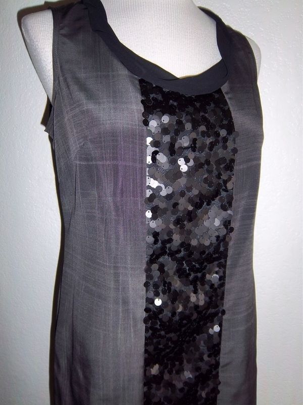 SIMPLY VERA VERA WANG MS SIZE 8 CHALKBOARD PLAID SHIFT DRESS  