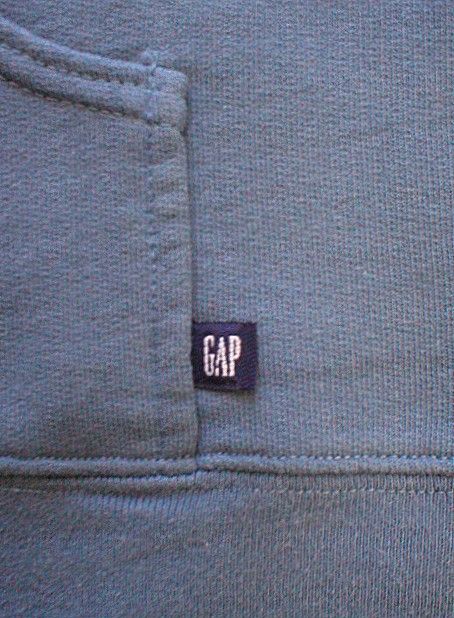 GAP SWEATSHIRT VEST NWOT XL HOODED DUSTY DENIM BLUE  