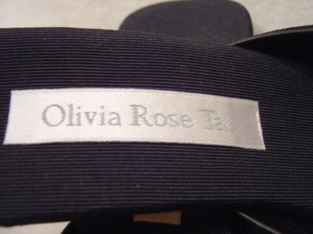 Olivia Rose Tal Black Ribbed Fabric Heels with Fur Sz 9 NIB $180 