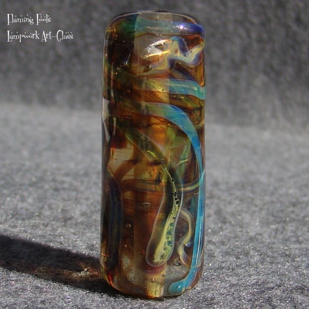 SEANCE Handmade Lampwork Art Glass Bead  Flaming Fools Lampwork Art 