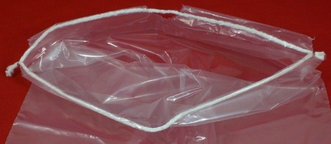 250 Drawstring Tote Clear Plastic Bags 16 X 18 NEW  