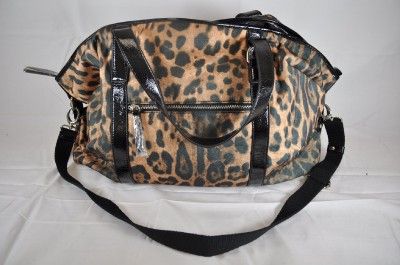 SANTI LARGE LEOPARD PRINT HOBO BAG, MANY POCKETS, VERY CUTE NEW AND 