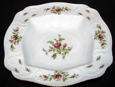 Rosenthal SANSSOUCI ROSE  White (Gold Trim) Square Vegetable Bowl 11 1 