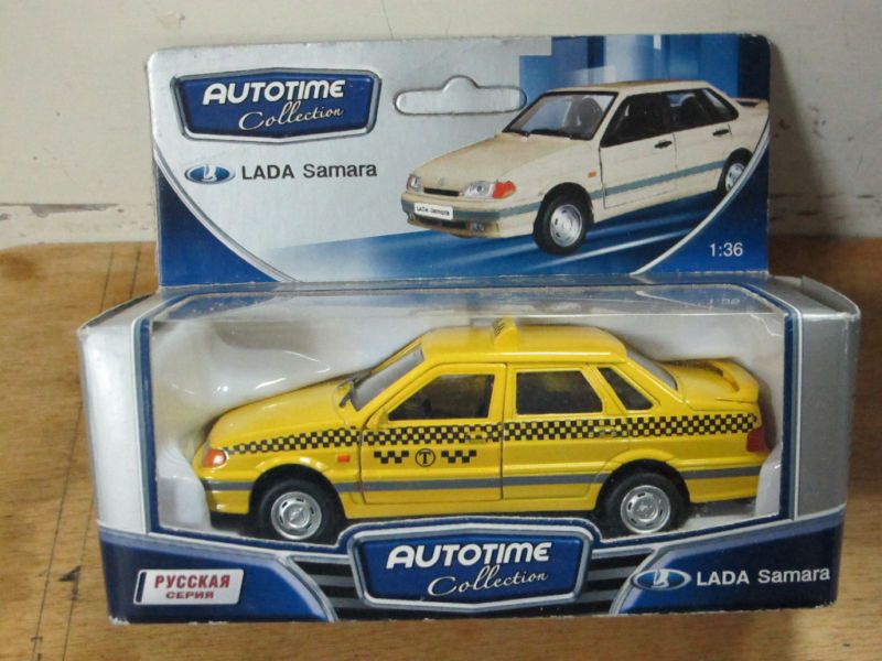 Lada Samara russia taxi toy car 1/36  