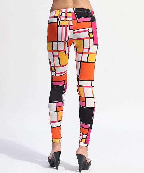 MOGAN Multi Color Print Stretch FULL LONG LEGGINGS Footless TIGHTS 