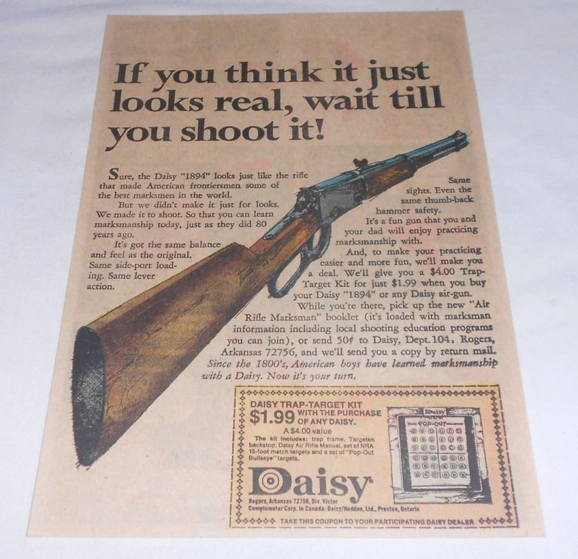 1972 Daisy bb gun ad page ~ Model 1894 IF YOU THINK  