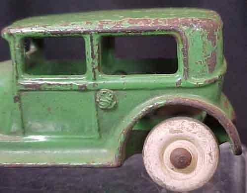   Ford Tudor Sedan White Rubber Wheels Original Green Paint NICE  