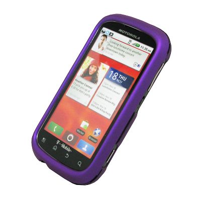 for Motorola CLIQ 2 Purple Case+LCD Cover+Charger 886571056345  