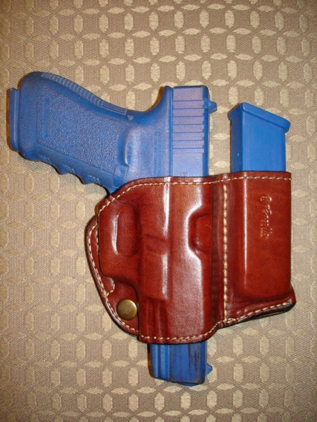 Leather Belt Holster & Mag Pouch 4 ROCK ISLAND 1911 3 5  