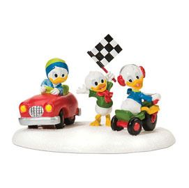 Dept 56 Disney HUEY, DEWEY & LOUIE RACE 2010 NIB  