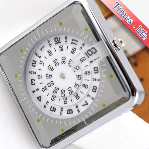 New Pure White Rare Digital Dial Women Girl Men Wrist Watch Quartz 