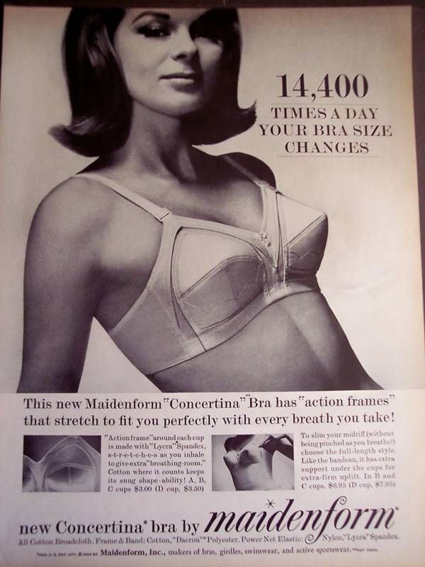 1964 Maidenform Concertina Bra vintage underwear ad on PopScreen