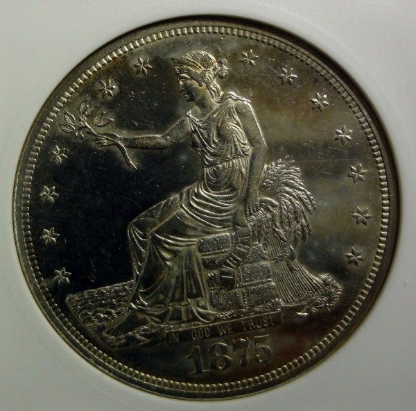 1875 CC TRADE DOLLAR ANACS MS60 LOOKS MUCH BETTER THAN 60  