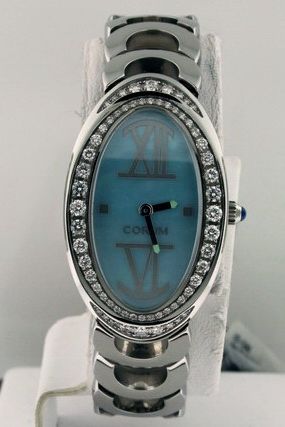 Corum Oval, NEW Stainless Diamond Ladies Watch.  