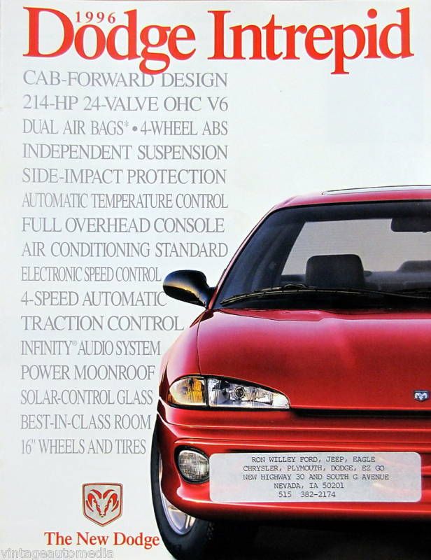 1996 Dodge Intrepid sedan new vehicle brochure  