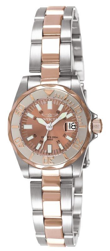 Invicta 7067 Womens Sapphire Two Tone Rose Swiss Dive Watch  