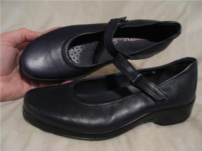 EUC Stonefly Black Leather MARY JANE Comfort Shock Air DANCE Shoes 37 