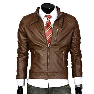 NWT MENS Slim Motorcycle PU Leather Jacket M L XL XXL  