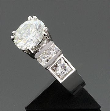 58 14KW MOISSANITE SPECTACULAR JULIA RING ~ EXCLUSIVE  