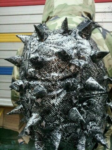 SPIKED BOWSER SHELL KOOPA FAUX SNAKESKIN BACKPACK  