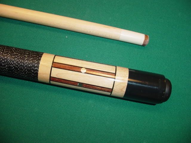 Genuine Vince De Carlo Cue with 6 Inlayed Points, Irish Linen Wrap, 5 