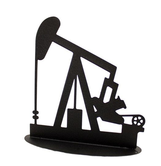 Black Metal Pump Jack Standing Silhouette  