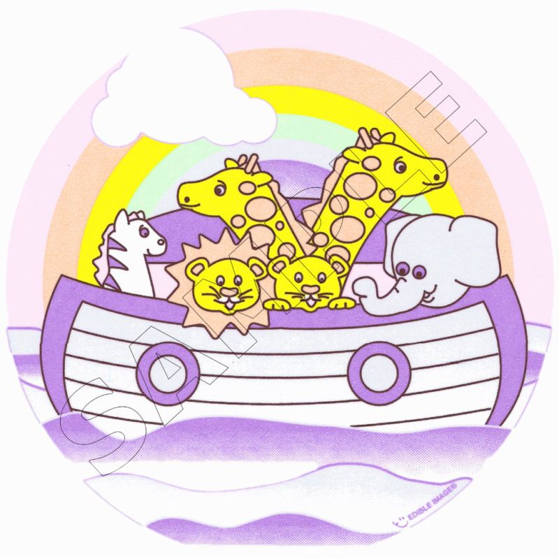 Noahs Ark Edible Cake Topper Decoration Image  