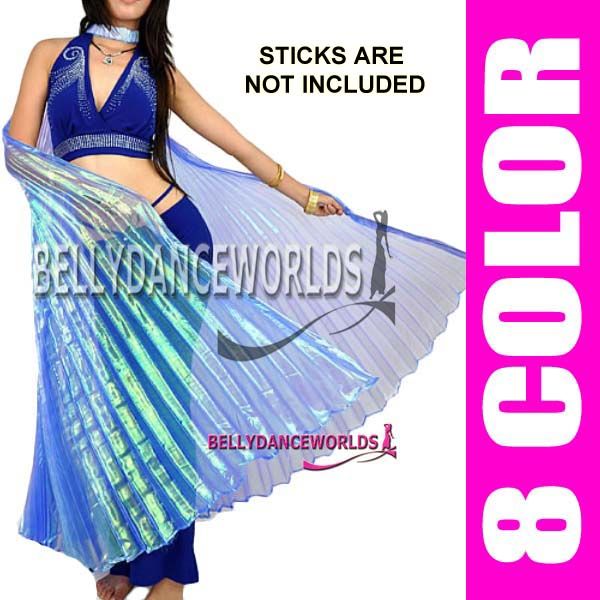 BELLY DANCE COSTUME SET ISIS WINGS LARGE 8 COLORS NEW  