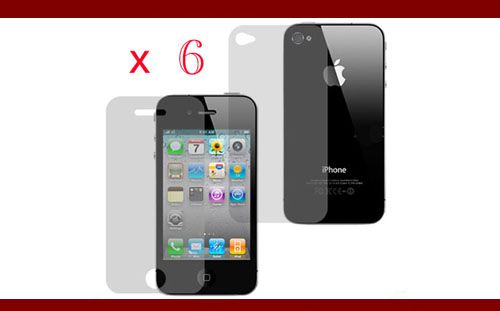 Sets iPhone 4/4S Screen Protectors (Front and Back) + Clean Cloth.