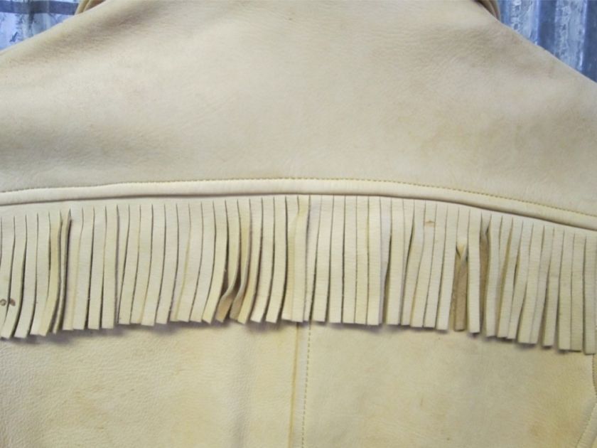   buckskin jacket western fringe hippie rendezvous reenactment USA