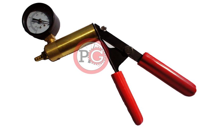 Metal Hand Vacuum Pump w/ Pressure Gauge  