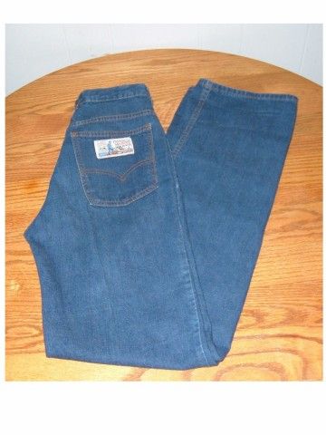 Vintage 70s 80s Levis White Pocket Tag Orange Stitching Jeans 26045 