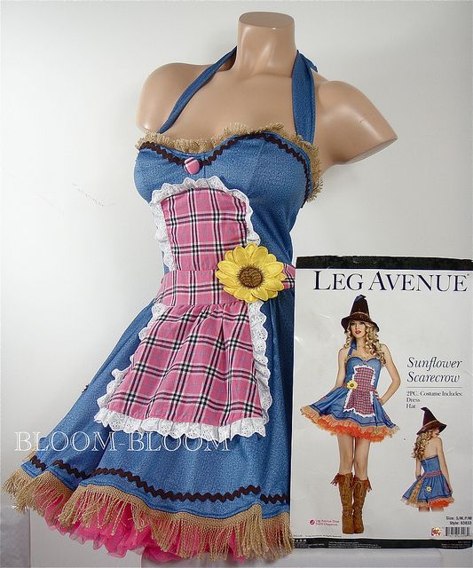 Sunflower Scarecrow Leg Avenue Halloween Costume SM,ML  