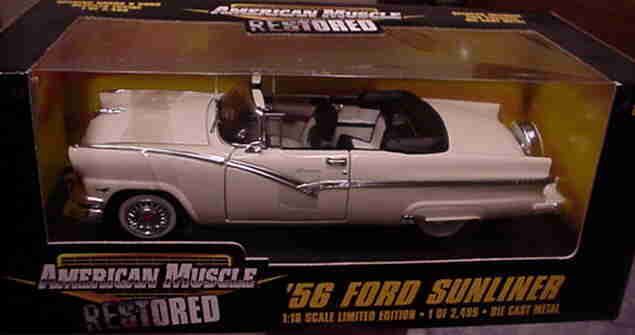 Ertl 118 1956 Ford Sunliner Solid White  