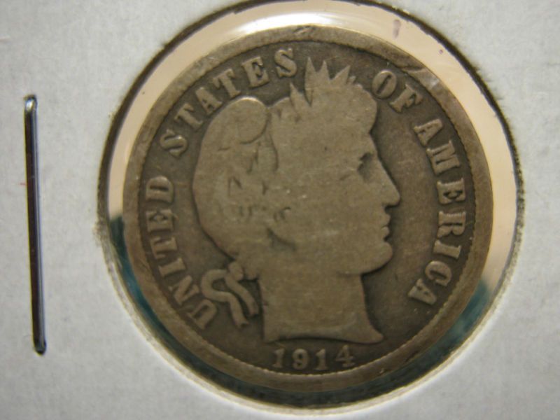 1914 D Barber Dime,   