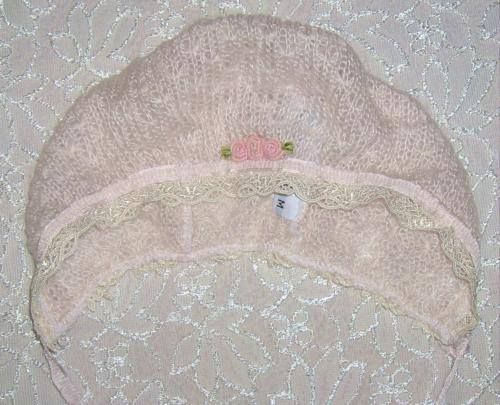 NWT Baby Beau & Belle Pretty Knit Bonnet 6 9 M Med  