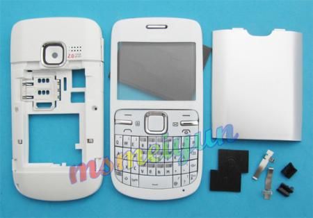 New Full Housing Cover Fascias +KP for Nokia C3 White  