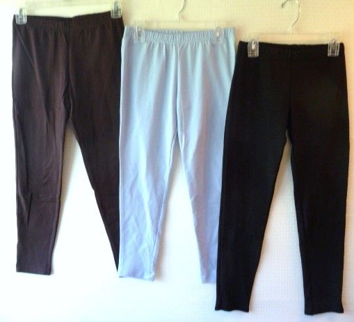 Girls Plus Size Cotton LEGGINGS Brown Black Blue RealKidz NEW  