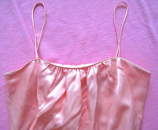   SECRET A.B.S. ALLEN SCHWARTZ PINK SATINY SILKY DRESS TUNIC SHIRT TOP