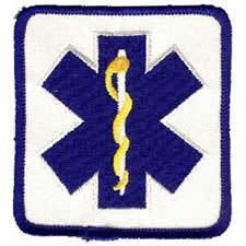 Star of Life Emblem  EMT 2 7/8 x 3 PATCH  