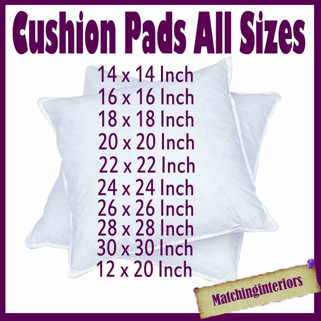 Scatter Cushion Pads Inserts Fillers Inners All Sizes  